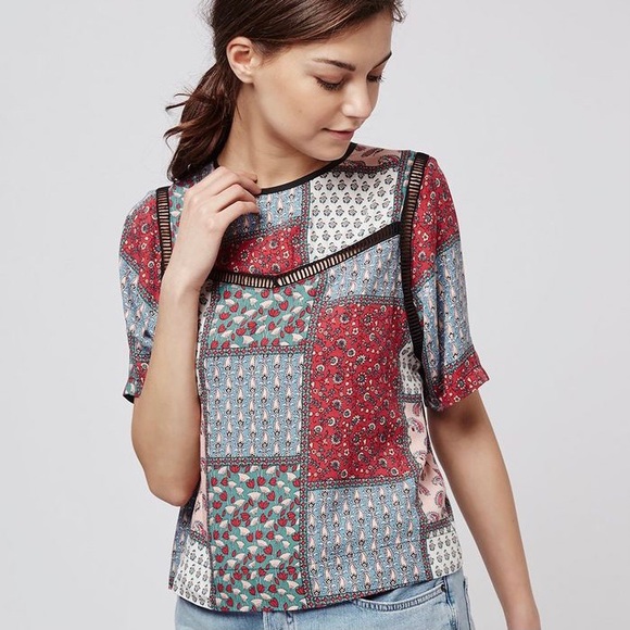 Topshop Paisley Print Tee - Picture 1 of 6